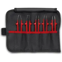 Knipex Universalpinzetten-Set Präzisionspinzetten Kunststoffpinzette ESD SMD