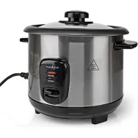 Nedis KARC110AL, Schwarz, Silber, 1 l, 1 m, Acrylnitril-Butadien-Styrol (ABS), Edelstahl, 400 W, Type F (CEE 7/4)