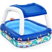 Bestway Planschbecken m. Schirm - 213 x 155 cm - Sea Kapitän - - One Size - Planschbecken