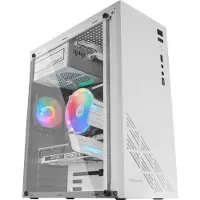 Mars Gaming MC100W, PC, Weiß, ATX, micro ATX, Mini-ITX, Gaming, Blau, Grün, Rot, 15,9 cm