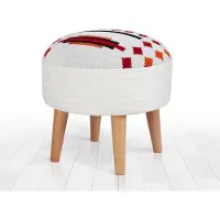 Atelier Del Sofa | Hocker Farm Weiß Baumwolle 46x42x46 cm | NADUVI