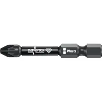 Wera Bit 855/4 IMP DC PZD3, diamantbeschichtet, L 50 mm, 1/4 Zoll E6,3, für Impakt-Schrauber, 5 Stück