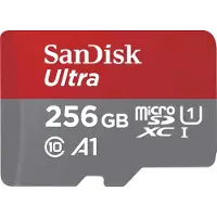 SanDisk SDSQUAC-256G-GN6FA, 256 GB, MicroSDXC, UHS-I, 150 MB/s, Magnetsicher, Schockresistent, Temperaturbeständig, Wasserdicht, Röntgensicher, Grau, Rot