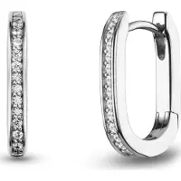 Jette Damen-Creolen 925er Silber 28 Zirkonia Jette Silber