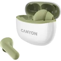 Canyon CNS-TWS5GR, Kabellos, Anrufe/Musik/Sport/Alltag, 20 - 20000 Hz, 36 g, Kopfhörer, Grün, Weiß