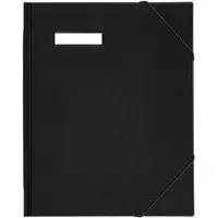 Pierre by Elba Umlaufmappe A4 aus PVC, mit Eckspannergummi, schwarz Beschriftungsfenster, Füllmenge ca. 300 Blatt