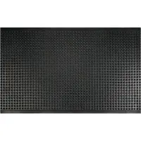 Floordirekt Arbeitsmatte Bubble Naturgummi Schwarz 90x120 cm