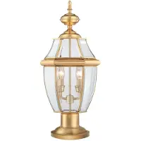 Elstead Lighting Elstead Newbury Außen-Stehleuchte E14 2-fach Poliertes Messing IP44