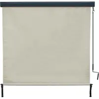 Mendler Vertikalmarkise MCW-F42, Senkrechtmarkise Sichtschutz Außenrollo Rollo, UV-Schutz 50 Stoff 250x180cm, creme-beige