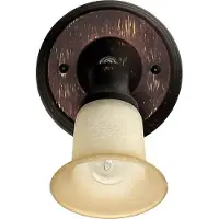 Licht-Erlebnisse Wandstrahler Rustikal Braun Antik Creme Metall Glas Wandleuchte Wohnzimmer Schlafzimmer Flur