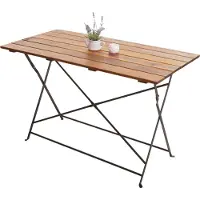 Mendler Biergartentisch MCW-J40, Klapptisch Gartentisch, Gastronomie-Qualität Akazie MVG- 120x60cm braun