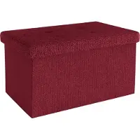 Intirilife Sitzbank 49x30x30 cm GRANAT ROT