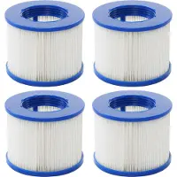 Mendler Wasserfilter für Whirlpool MCW-E32, Ersatzfilter Filterkartusche Filterpatrone Lamellenfilter, Zubehör 4 Stück