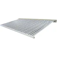 Mendler Elektrische Kassetten-Markise H124, Vollkassette Volant 5x3m Polyester Grau/Weiß