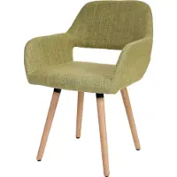 Mendler Esszimmerstuhl MCW-A50 II, Stuhl Küchenstuhl, Retro 50er Jahre Design Textil, hellgrün