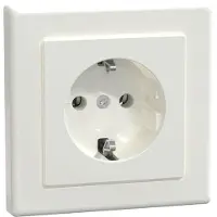 Merten SCHUKO-Steckdose pws/gl MEG2401-1419
