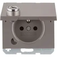 Berker 6768117004, Typ E, 2P+E, DIN-Schiene, Edelstahl, Thermoplast, 250 V