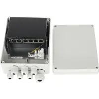 AlarmsysteemExpert.nl S64H 100Mbit Switch im IP56 Outdoor-Gehäuse 2x Uplink & 4xPoE+