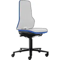 BIMOS Arbeitsstuhl Neon 2, mit Rollen, ESD, Synchrontechnik, blau