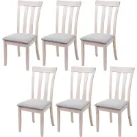 Mendler 6er-Set Esszimmerstuhl MCW-G46, Küchenstuhl Stuhl, Stoff/Textil Massiv-Holz helles Gestell, grau