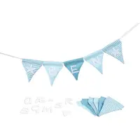 Goki Buchstabenwimpelkette blau mit 10 Wimpeln