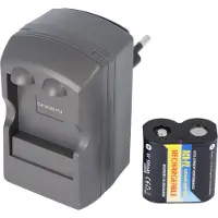 AccuCell Schnellladegerät CR-P2P PowerSet inklusive CR-P2 Li-Ion Akku