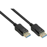 GOOD CONNECTIONS DisplayPort 2.0 Kabel , bis 8K, bis 54 Gbit/s, Kupferleitungen, Verriegelungsschutz, Länge 1 m, schwarz