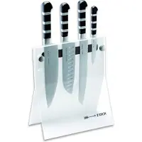 F. Dick Messerblock 4Knives weiß 1905 – 4-teiliges Messerset mit hochwertigem Messerblock, langlebige Klingen, ideal für Küche, 24 x 12,5 x 42 cm