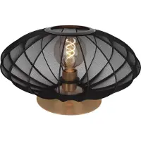 Lucide CORINA – Tischlampe – Ø 40 cm – 1xE27 – Schwarz – Japandi