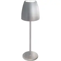 MEGATRON Akku Tischleuchte 38cm silbergrau