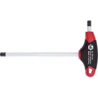 Hafu-werkzeugfabrik Sechskant Stiftschlüssel 2K T-Griff mit Seitenabtrieb 10,0 mm Länge 175 mm