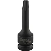 WGB Steckschlüssel Torx 50 - Kraft Steckschlüssel mit 1/2 Zoll vierkant, TX50 schwarz