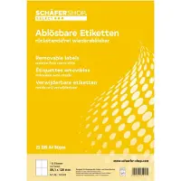 Schäfer Shop Universal-Etiketten, wiederablösbar, 99,1 x 139 mm, 100 Stück