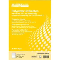 Schäfer Shop Wetterfeste Etiketten, 63,5 x 33,9 mm, transp. matt, 20 Blatt
