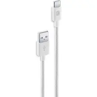 Cellularline Geflochtenes Kabel 150 cm - USB zu USB-C, 1,5 m, USB A, USB C, USB 2.0, Weiß