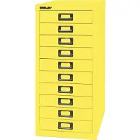 Bisley MultiDrawer L2910 Schubladenschrank gelb mit 10 Schubladen 27,8 x 38,0 x 59,0 cm