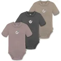 Normani 3er Set Baby Merino Kurzarmbody „Tihoi" - 9319