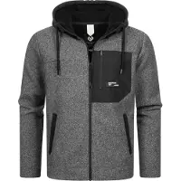 Ragwear Sweatjacke "Fleecejacke Brodney", Herren, Gr. M, grau (dunkelgrau), Obermaterial: 100% Polyester PES. Futter: 100% Polyester PES., Sweatjacken Sweatjacke