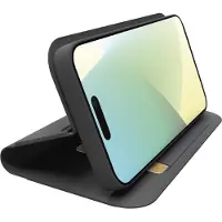 SBS Wallet Stand Case in PU für iPhone 16 black