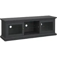 Ebuy24 Venedig TV Tisch 2 Glastüren und 1 Glasboden matt grau.