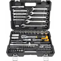 JCB | Werkzeug-Set, 82TLG, Sechskant, 4-32mm, Werkzeugkoffer gefüllt, Werkzeugkiste, Werkzeugbox