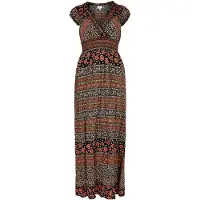 Apricot Maxikleid "Sommerliches Maxikleid" mit gesmokter Taille