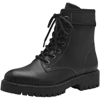 s.Oliver Damen Stiefelette schaftumspielende Schnürung Profilsohle 5-25213-41, Größe:37 EU, Farbe:Schwarz