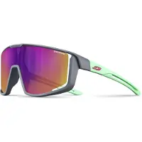 Julbo FURY S Kinder-Sonnenbrille Halbrand Monoscheibe Kunststoff-Gestell, grau