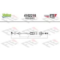 Valeo 4102218 Kupplungsseil Seilzug passend für PEUGEOT 206 Schrägheck (2A/C) 660/345mm