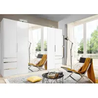 Wimex Drehtürenschrank Level 36A mit Spiegel ca. 300 cm Weiß