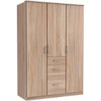 Wimex Click Drehtürenschrank 135 cm, 3 Schubkästen