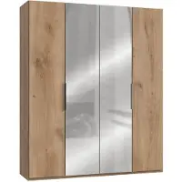 Wimex Drehtürenschrank Level 36A mit Spiegel ca. 200 cm Eiche Dekor