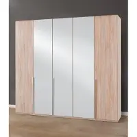 Wimex Kleiderschrank New York A ca. 225x208 cm Eiche sägerau Spiegel