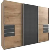 Wimex Schwebetürenschrank Saigon Graphit/Eiche